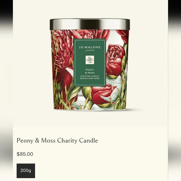 Jo Malone Peony & Moss Candle -200g - Picture 2 of 5